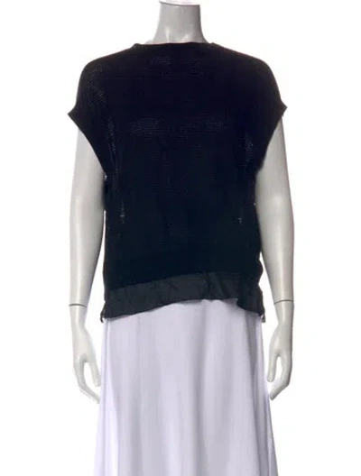 Pre-owned Vince Wool Crew Neck Sweater In Black