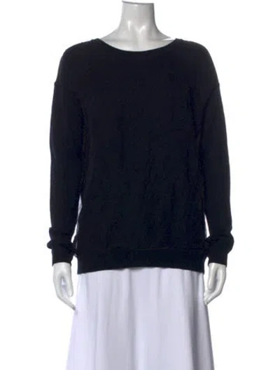 Pre-owned Vince Wool Crew Neck Sweater In Black