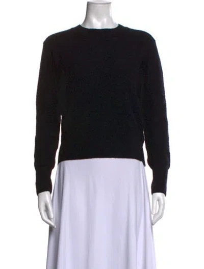 Pre-owned Vince Wool Crew Neck Sweater In Black