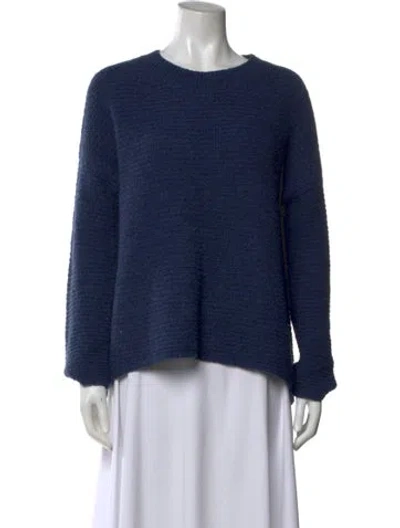 Pre-owned Vince Wool Crew Neck Sweater In Blue