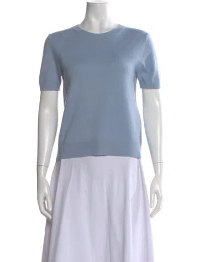 Pre-owned Vince Wool Crew Neck Sweater In Blue