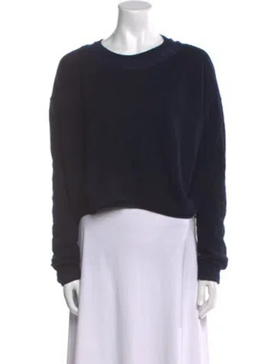 Pre-owned Vince Wool Crew Neck Sweater In Blue