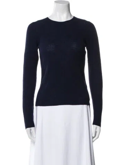 Pre-owned Vince Wool Crew Neck Sweater In Blue