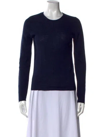 Pre-owned Vince Wool Crew Neck Sweater In Blue