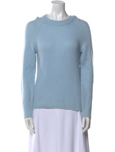 Pre-owned Vince Wool Crew Neck Sweater In Blue
