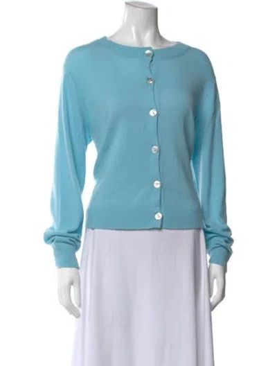 Pre-owned Vince Wool Crew Neck Sweater In Blue
