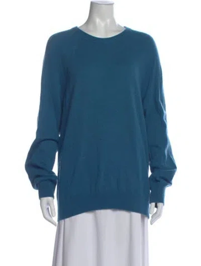 Pre-owned Vince Wool Crew Neck Sweater In Blue