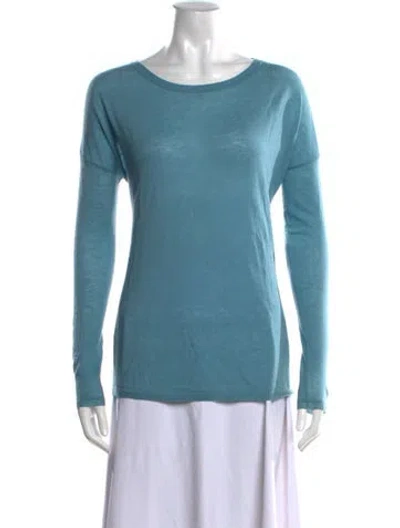 Pre-owned Vince Wool Crew Neck Sweater In Blue