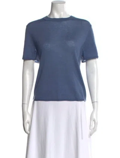 Pre-owned Vince Wool Crew Neck Sweater In Blue
