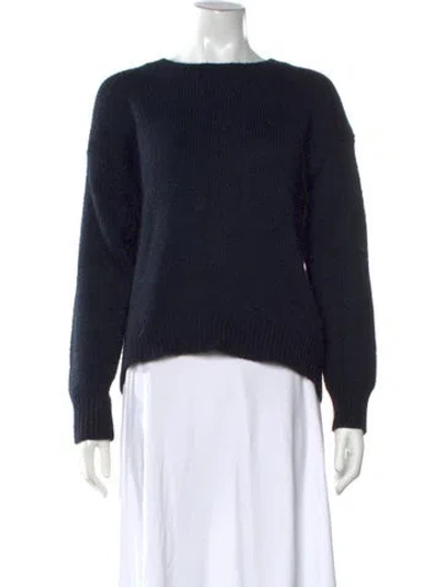 Pre-owned Vince Wool Crew Neck Sweater In Blue