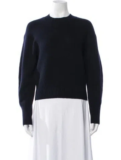 Pre-owned Vince Wool Crew Neck Sweater In Blue