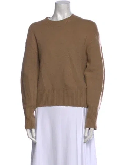 Pre-owned Vince Wool Crew Neck Sweater In Brown