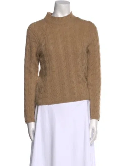Pre-owned Vince Wool Crew Neck Sweater In Brown