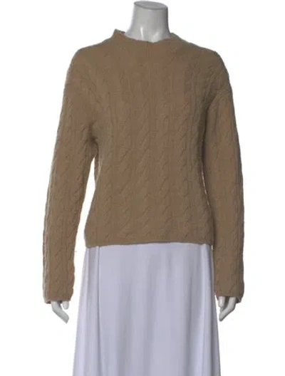 Pre-owned Vince Wool Crew Neck Sweater In Brown
