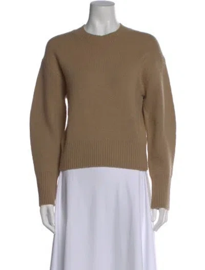 Pre-owned Vince Wool Crew Neck Sweater In Brown