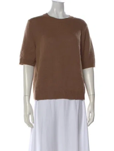 Pre-owned Vince Wool Crew Neck Sweater In Brown