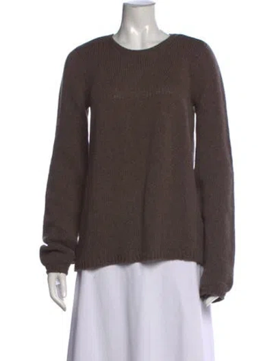 Pre-owned Vince Wool Crew Neck Sweater In Brown