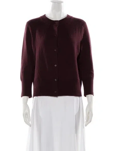 Pre-owned Vince Wool Crew Neck Sweater In Burgundy