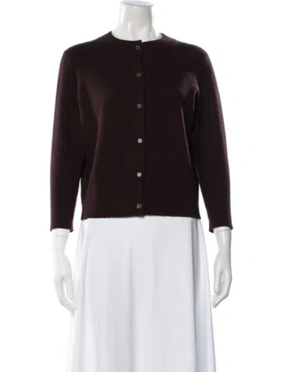 Pre-owned Vince Wool Crew Neck Sweater In Burgundy