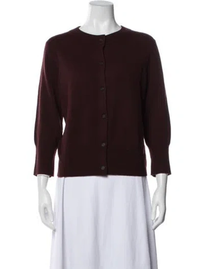 Pre-owned Vince Wool Crew Neck Sweater In Burgundy