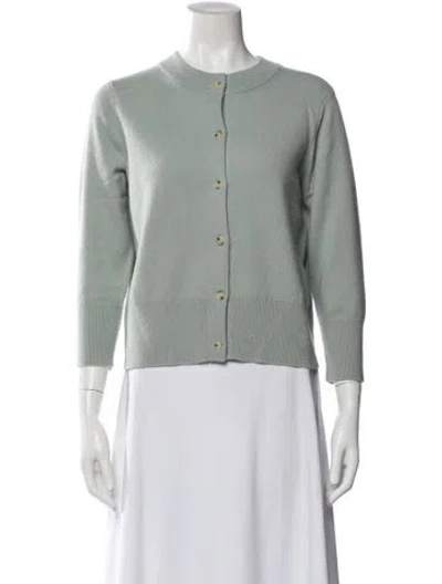 Pre-owned Vince Wool Crew Neck Sweater In Green