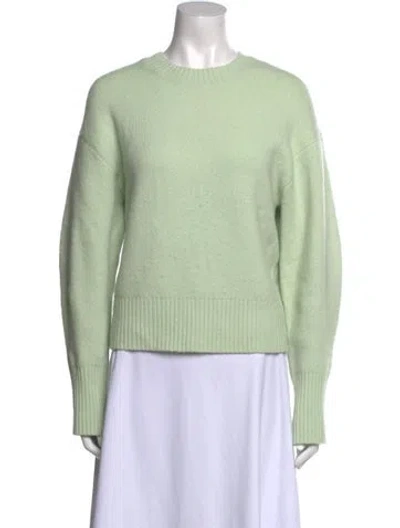 Pre-owned Vince Wool Crew Neck Sweater In Green