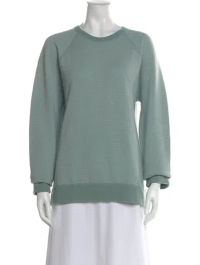 Pre-owned Vince Wool Crew Neck Sweater In Green