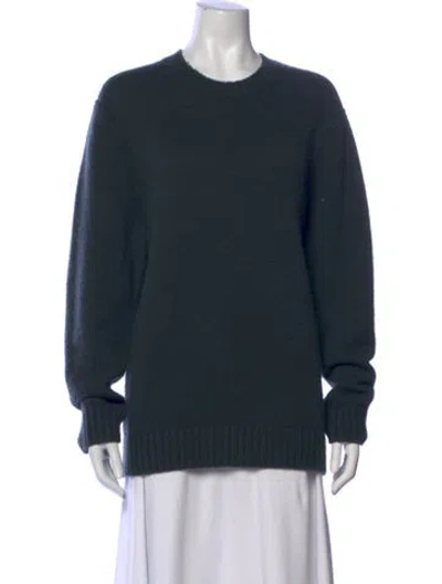 Pre-owned Vince Wool Crew Neck Sweater In Green