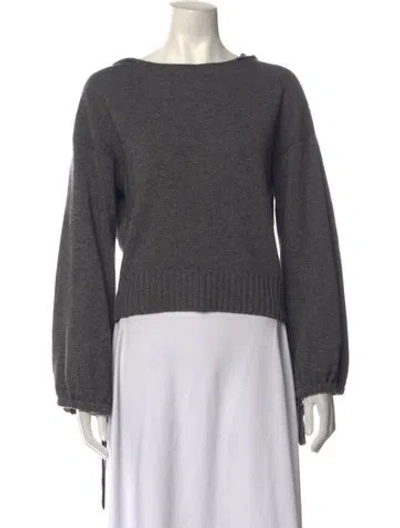 Pre-owned Vince Wool Crew Neck Sweater In Grey