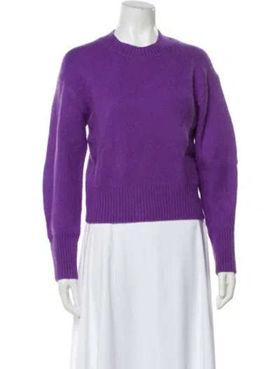 Pre-owned Vince Wool Crew Neck Sweater In Purple