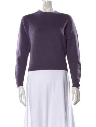 Pre-owned Vince Wool Crew Neck Sweater In Purple