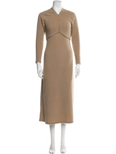 Pre-owned Vince Wool Dress Set In Brown