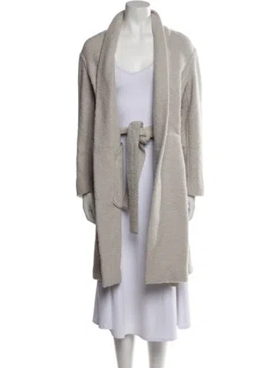 Pre-owned Vince Wool Faux Fur Coat In Neutral