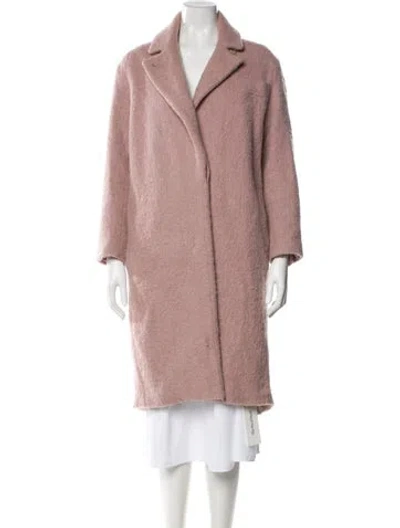 Pre-owned Vince Wool Faux Fur Coat In Purple