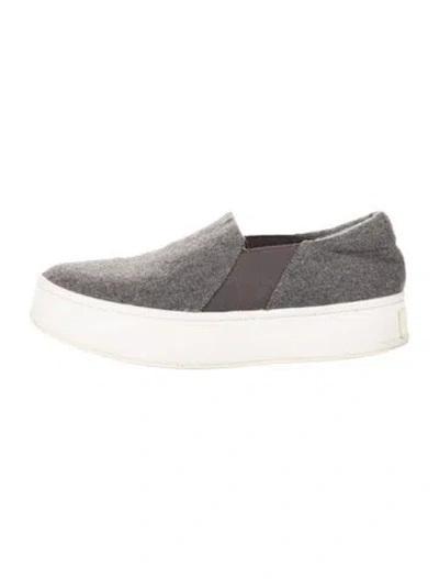 Pre-owned Vince Wool Flats In Silver