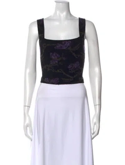 Pre-owned Vince Wool Floral Print Sweater In White