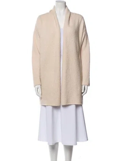Pre-owned Vince Wool Fur Jacket In Neutral