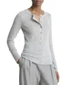 Vince Merino Wool Henley In Gray
