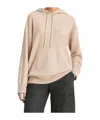 Vince Oversize Wool Blend Hoodie Sweater In Heather Wheat Cream