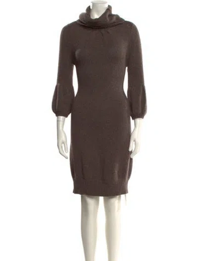 Pre-owned Vince Wool Knee-length Dress In Brown