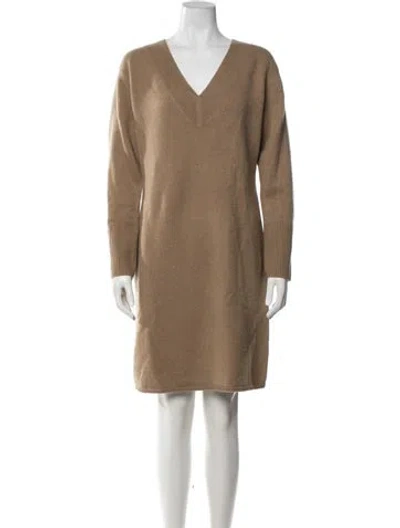 Pre-owned Vince Wool Knee-length Dress In Brown