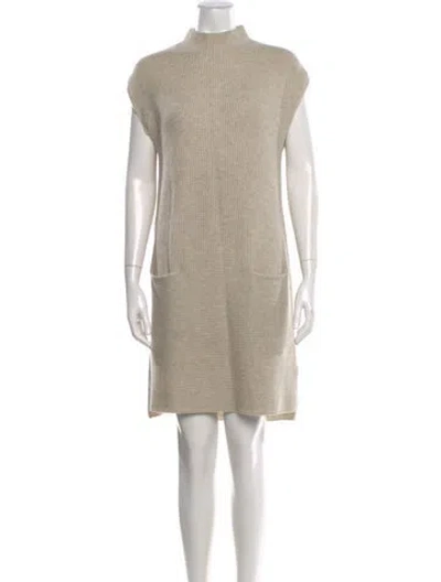 Pre-owned Vince Wool Knee-length Dress In Neutral