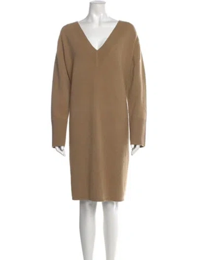 Pre-owned Vince Wool Knee-length Dress W/ Tags In Neutral