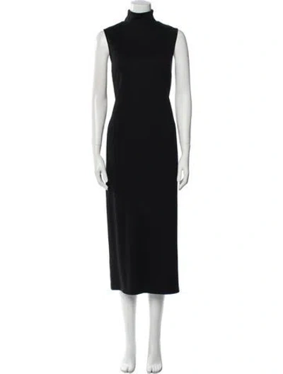 Pre-owned Vince Wool Long Dress In Black