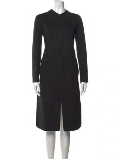 Pre-owned Vince Wool Long Dress In Black