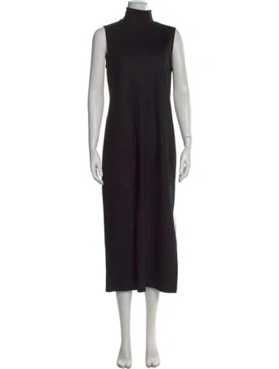 Pre-owned Vince Wool Long Dress In Black