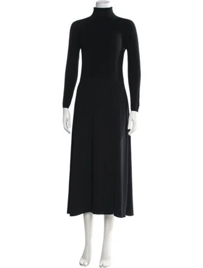 Pre-owned Vince Wool Long Dress In Black