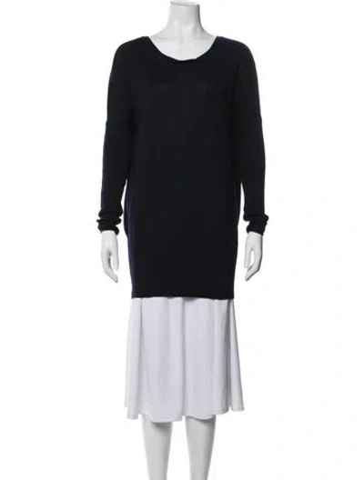 Pre-owned Vince Wool Long Dress In Blue