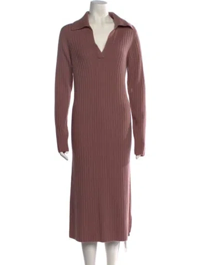 Pre-owned Vince Wool Long Dress In Pink