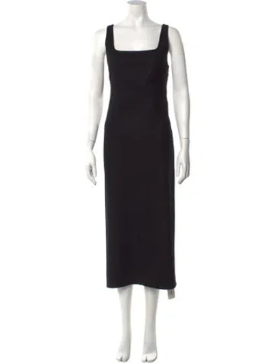 Pre-owned Vince Wool Midi Length Dress In Black